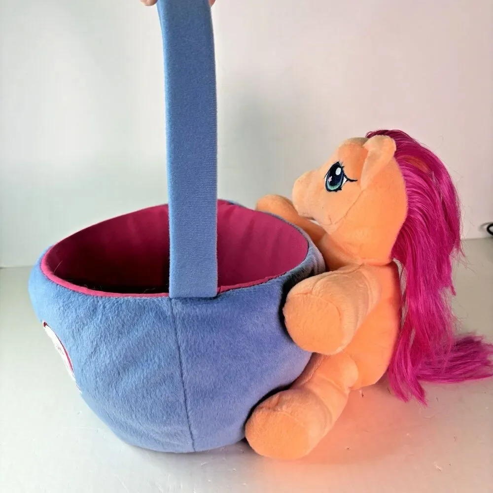 My Little Pony MLP Sparkleworks Plush Easter Basket 2005 Hasbro Vintage
